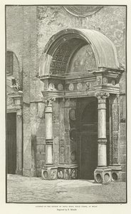 Tor der Kirche Santa Maria delle Grazie in Mailand von English School
