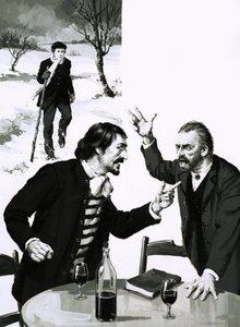 Gauguin und Van Gogh streiten sich von English School