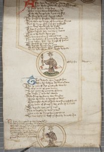 Genealogische Rolle der Könige von England, ca. 1440-79 von English School