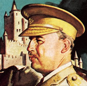 General Franco. Präsident und Diktator von Spanien.