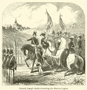 General Joseph Smith inspiziert die Nauvoo-Legion von English School