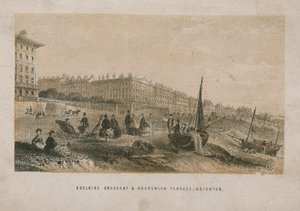 Allgemeine Ansicht der Adelaide Crescent und der Brunswick Terrace von English School