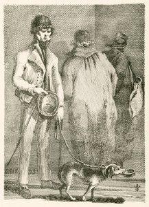George Dyball, ein blinder Bettler von beträchtlicher Berühmtheit, und sein Hund Nelson von English School