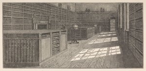 Bibliothek von George III., Die Große (oder West-) Bibliothek, Buckingham House, aus Frederick Augusta Barnard, Bibliothecae regiae catalogus, Band I von English School
