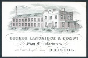 George Langridge & Company, Korsettmacher, Visitenkarte von English School