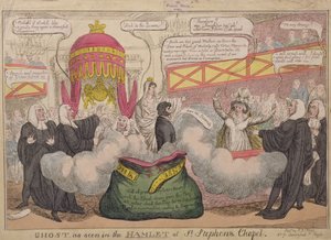 Geist wie in Hamlet von St. Stephens Kapelle gesehen, veröffentlicht 1820 von English School
