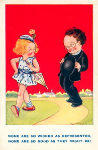 Mädchen und Junge, gut und böse von English School