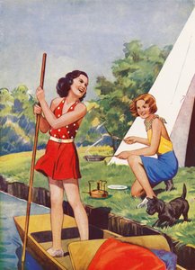 Mädchen im Lager