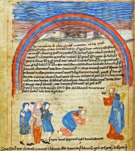 Gott und Noah schließen den Bund, Altes Englisches Hexateuch, Cotton Claudius B IV f.16v