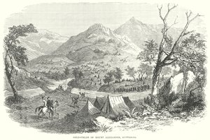 Goldfelder von Mount Alexander, Australien von English School