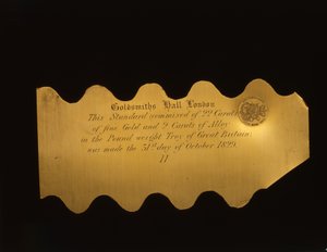 Goldprüfplatte