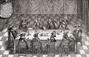 Großbritanniens Kriegsrat während der Herrschaft von James I., aus 