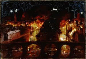 Großbrand von Newcastle upon Tyne von English School