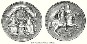 Großes Siegel von Wilhelm und Maria (Gravur) von English School