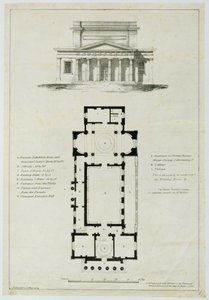 Grundriss der unteren Versammlungsräume, Bath, graviert von Charles Hullmandel (1789-1850)