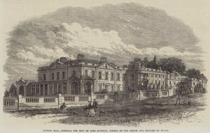 Gunton Hall, Norfolk, der Sitz von Lord Suffield, besucht vom Prinzen und der Prinzessin von Wales von English School