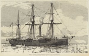 HMS Condor, kommandiert von Lord Charles Beresford (Stich) von English School