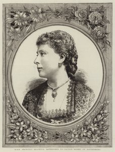 Ihre Königliche Hoheit Prinzessin Beatrice, verlobt mit Prinz Henry von Battenberg (Gravur) von English School