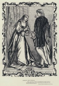 Hamlet und Ophelia, Hamlet, Prinz von Dänemark, Akt III, Szene 1 von English School