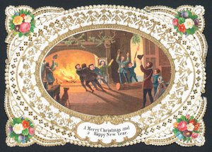 Holz für das Feuer holen von English School