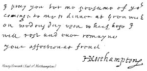 Henry Howard (Earl of Northampton) von English School