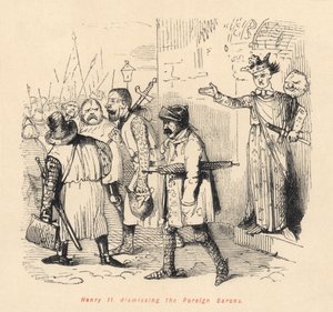 Heinrich II. (1133-89) entlässt die ausländischen Barone