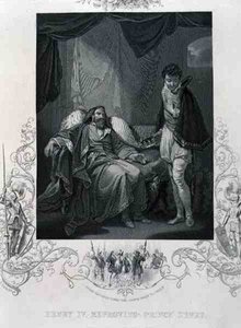 Heinrich IV. tadelt Prinz Heinrich, aus Heinrich IV. von William Shakespeare (1564-1616) (Stich) von English School