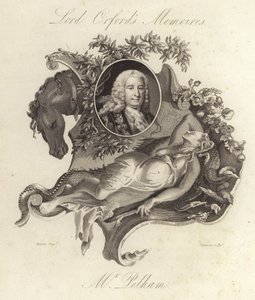 Henry Pelham, britischer Whig-Politiker und Premierminister (Stich) von English School