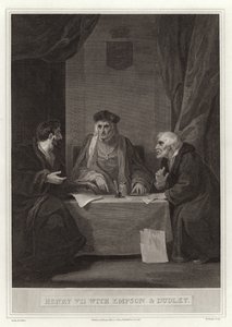 Heinrich VII mit Empson und Dudley von English School