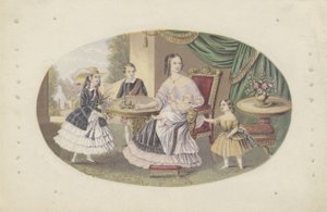 Ihre Majestät Königin Victoria und Familie, ca. 1851 von English School