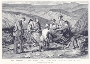 Ihre Majestät in den Highlands - Ein Mittagessen in Cairn Lochan, 1861