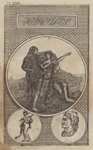 Herkules, antiker römischer Held und Gott (Stich) von English School