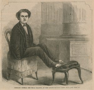 Hermann Untman, der Pedal-Paganini, im London Pavilion Music Hall