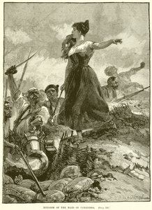 Heldentum der Maid von Saragossa von English School