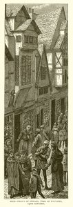 Hauptstraße von Oxford zur Zeit von Wycliffe, 14. Jahrhundert