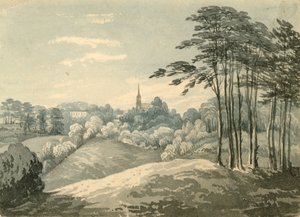 Highgate Kirche, London, von Hampstead Heath von English School