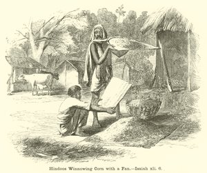 Hindoos sieben Korn mit einem Fächer von English School