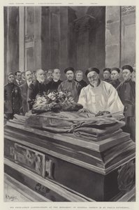 Seine Exzellenz Li-Hung-Chang am Denkmal von General Gordon in der St. Paul