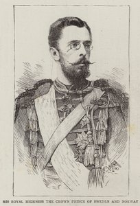 Seine Königliche Hoheit der Kronprinz von Schweden und Norwegen (Gravur) von English School