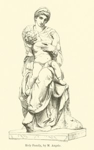 Heilige Familie, von M. Angelo (Gravur) von English School