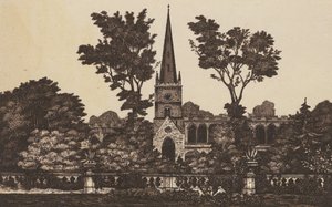 Holy Trinity Church, Stratford on Avon (Lithografie) von English School