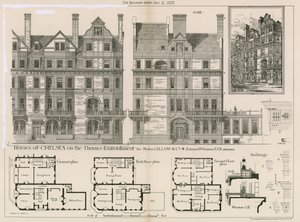 Häuser in Chelsea am Themseufer für Messrs Gillow & Co von English School
