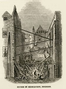 Häuser in Middle-Row Holborn von English School