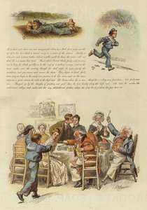 Wie Jacky Marlinspike rechtzeitig zum Weihnachtskuchen nach Hause kam (Farblithografie) von English School