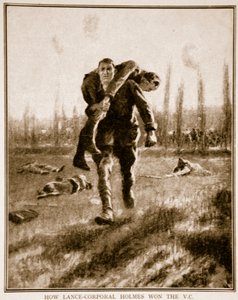 Wie Lance-Corporal Holmes das Victoria-Kreuz gewann, 1914-19 von English School