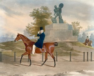 Hyde Park, London, mit der Statue von Achilles, gewidmet dem Herzog von Wellington von English School