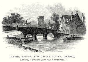 Hythe-Brücke und Schlossturm, Oxford von English School