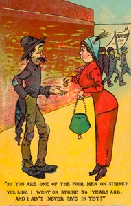 Ich bin vor 30 Jahren in den Streik getreten und habe nie aufgegeben (Farblithografie) von English School