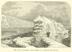 Eisberg und Teil eines Polareisfeldes von English School