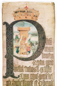 Illuminierte Initiale, Coram Rege Rolls von English School